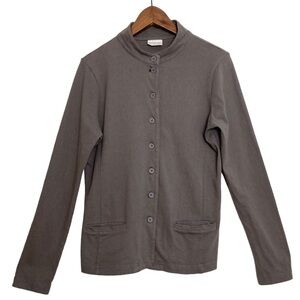 Pacificotton Top Womens Small Gray Long Sleeve Sweatshirt Comfy Loungewear